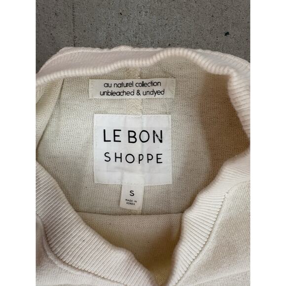 Le Bon Shoppe Au Naturel Knit Dress S Unbleached Undyed Minimalist - Picture 4 of 9